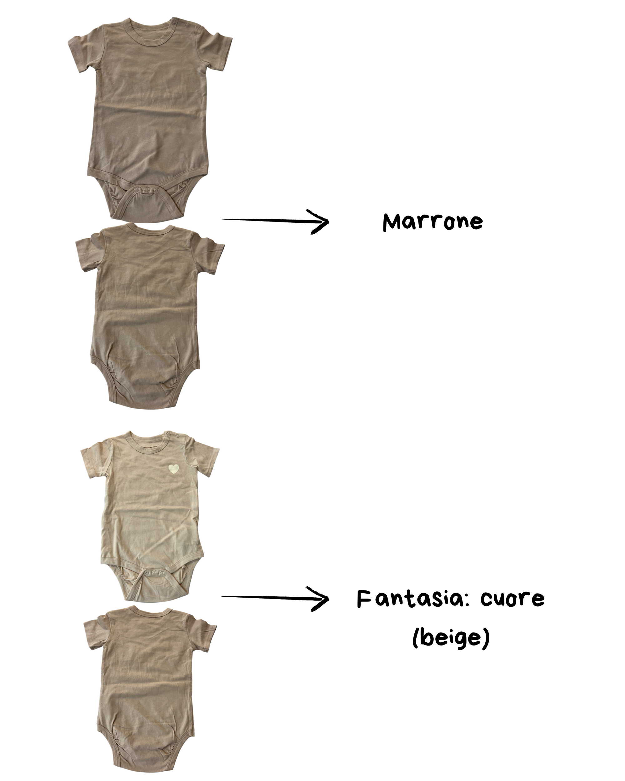 Baby Body in cotone, Manica Corta Personalizzabile (0/12 mesi) - Vari colori