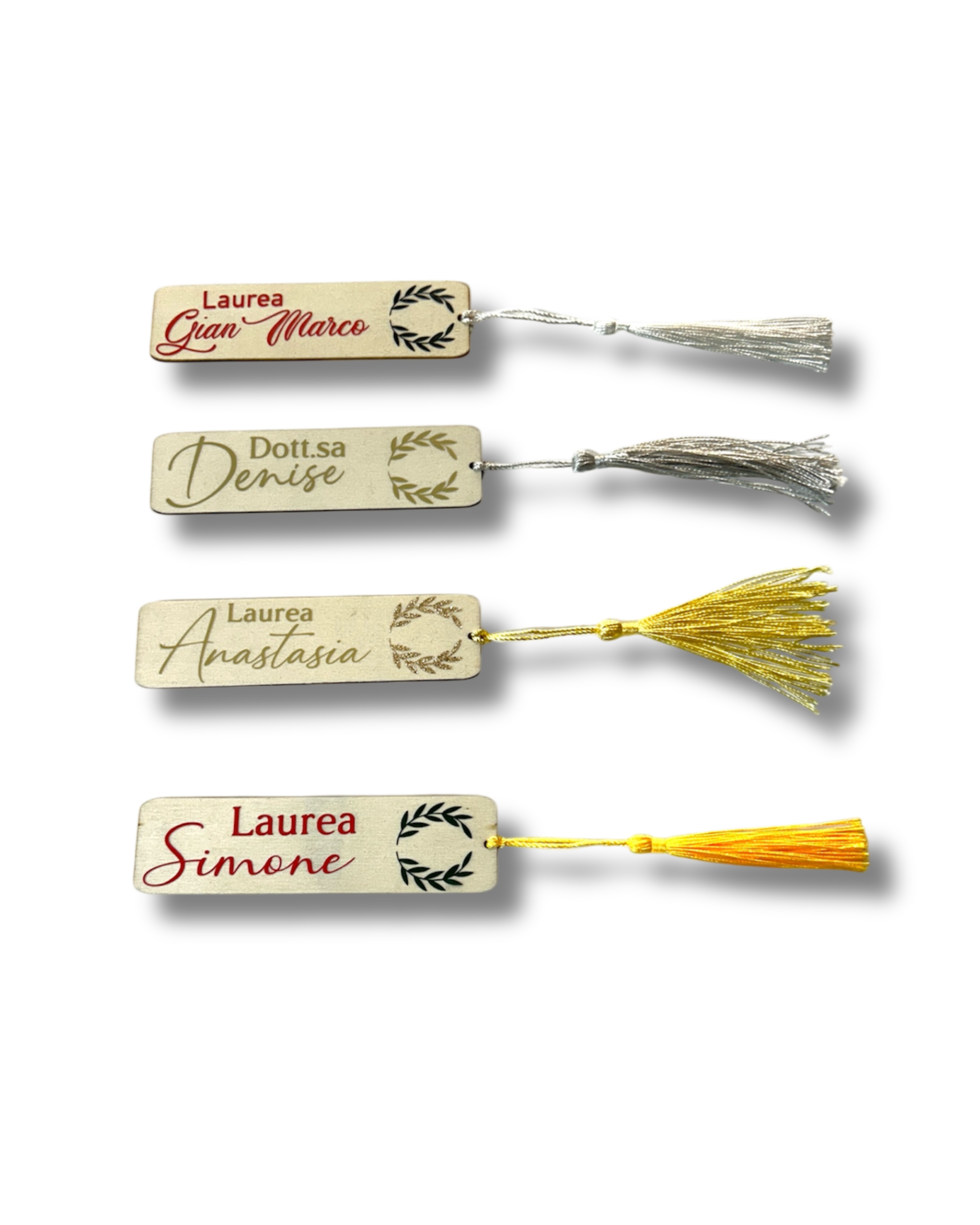 Bomboniera Laurea Segnalibro in legno (15 pezzi) - Personalizzabili