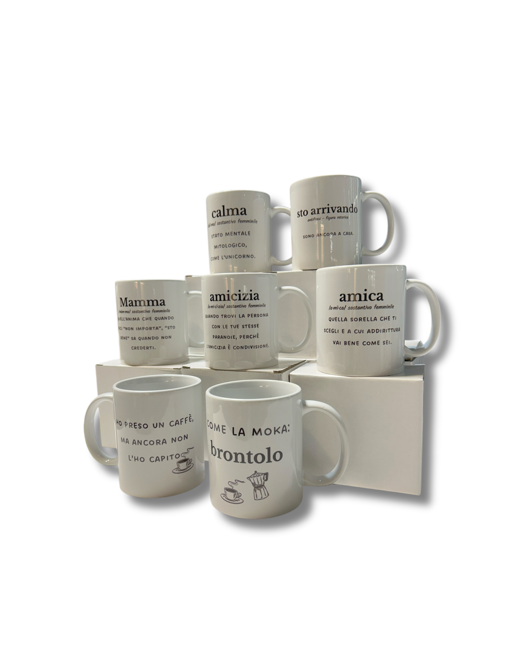 Tazze in pronta consegna, ceramica bianca