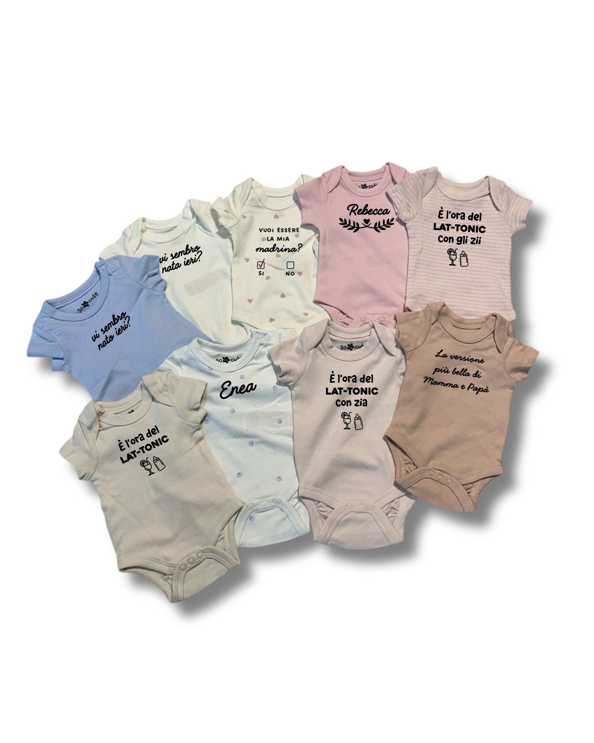 Baby Body in cotone, Manica Corta Personalizzabile (0/12 mesi) - Vari colori