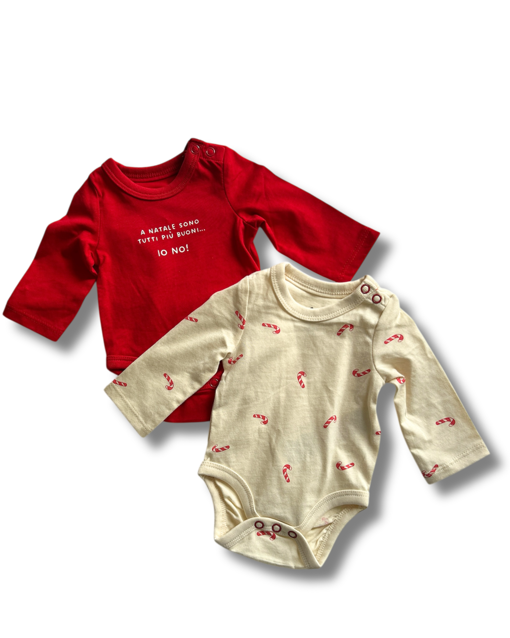 Baby Body Natalizio Rosso e Beige - Personalizzabile