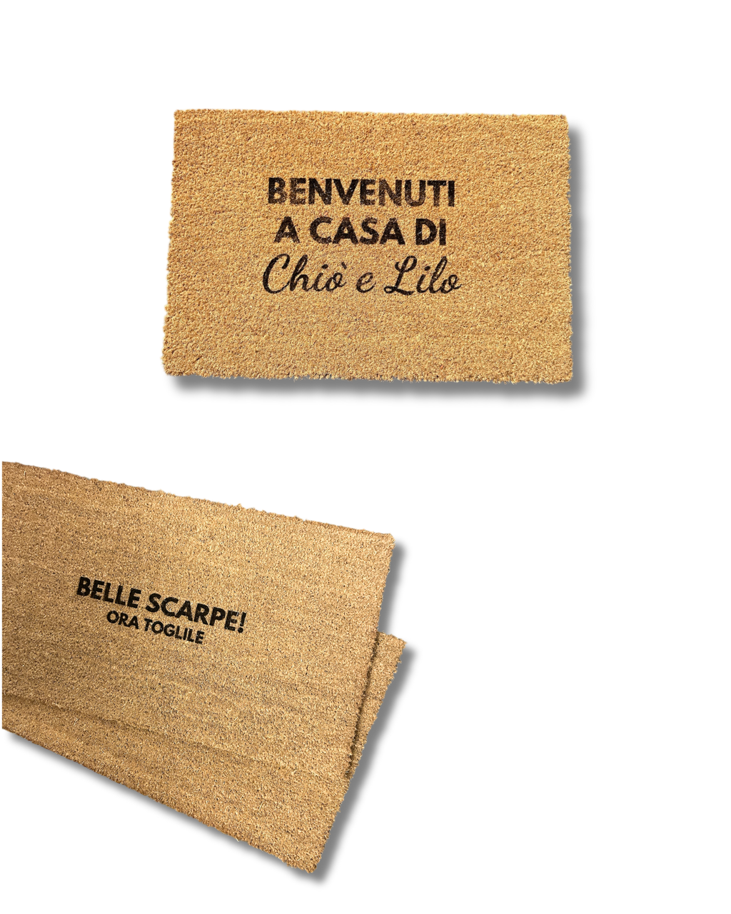 Zerbino Tappeto in Fibra di cocco, stampa laser - Personalizzabile