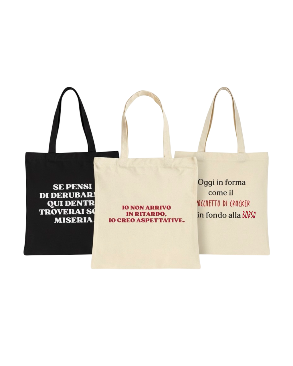 Tote bag, Borsa di tela nera o beige - personalizzata