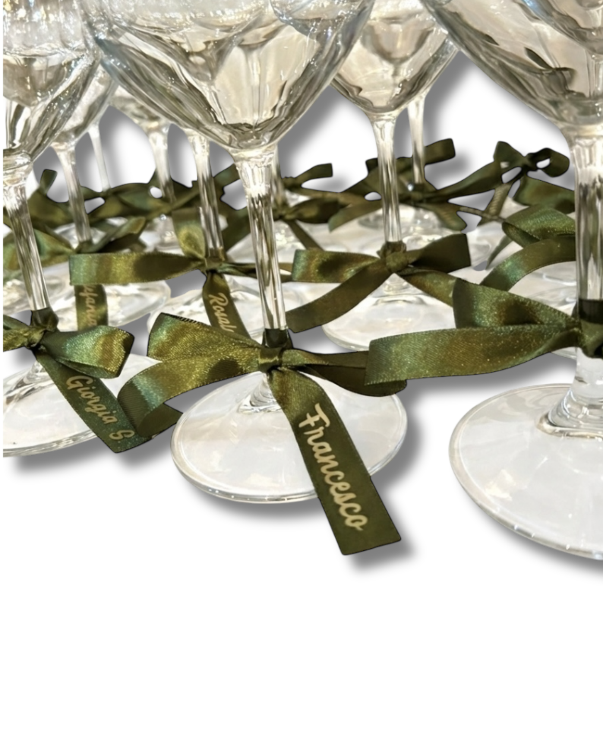 Segnaposto Nastro di raso per fiocco, vari colori (10 pezzi) - Personalizzabile