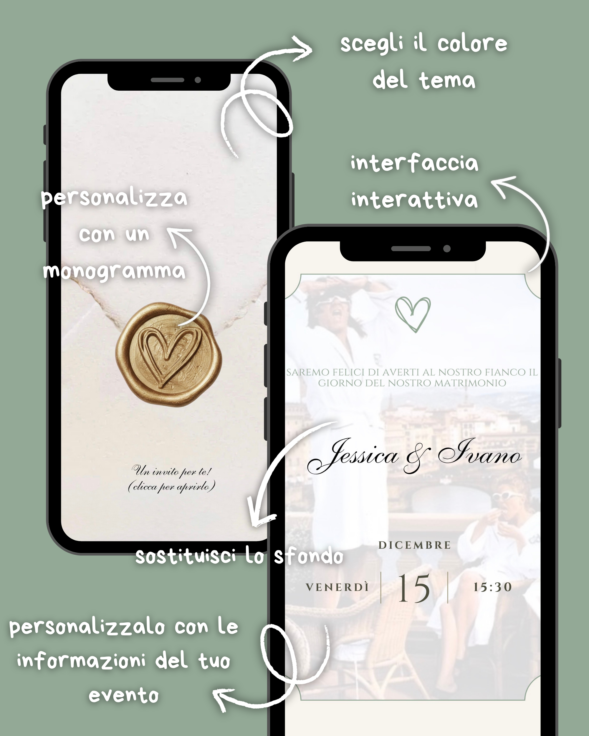 Sito Web Base per Invito al Matrimonio – Elegante, Personalizzabile e Pronto all’Uso