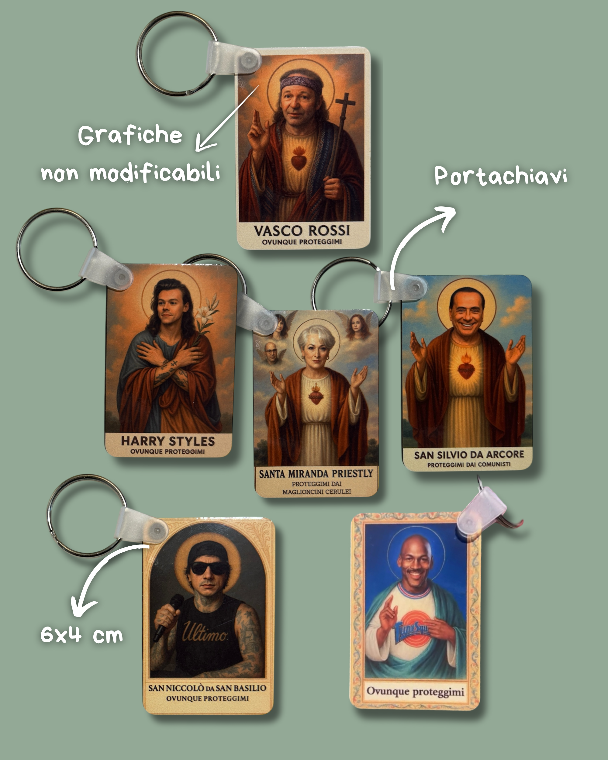 Portachiavi Santino personaggio celebre