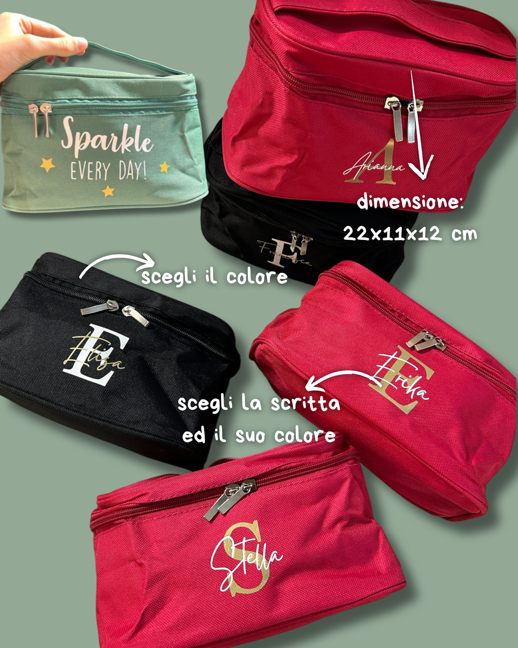 Astucci / Beauty-case - Rosa, Nero, Verde