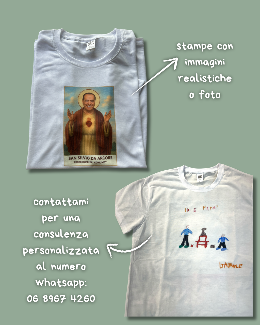 T-Shirt Sublimatica Cotton touch unisex bianca - Personalizzabile