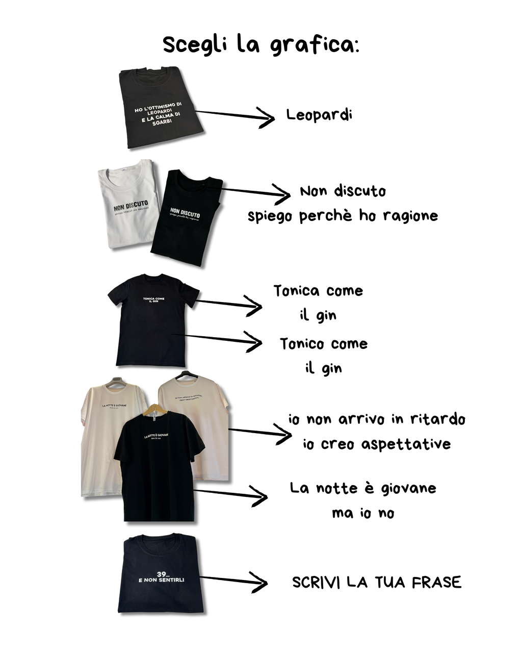 T-shirt 100% cotone unisex bianca, nera - Personalizzabile