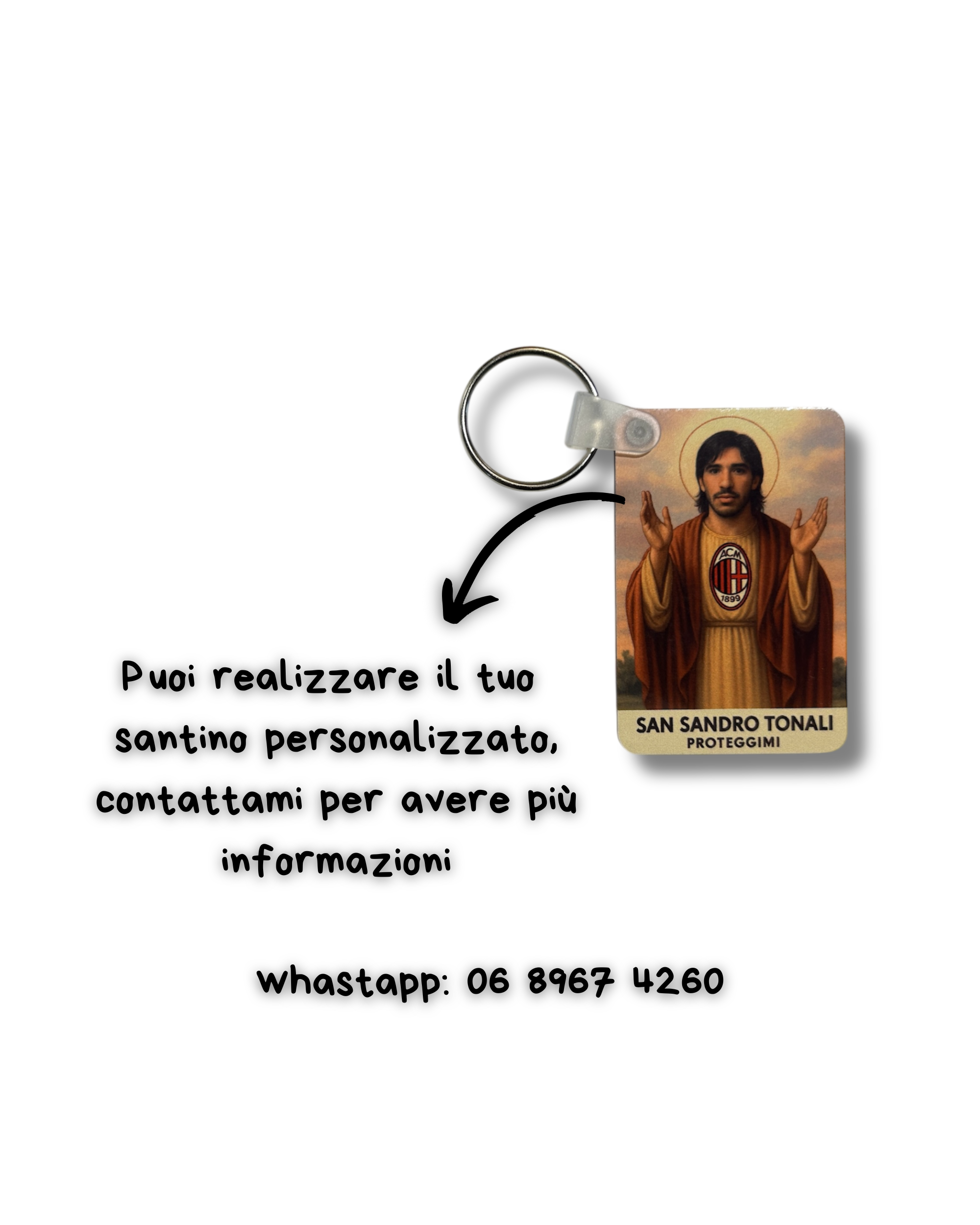 Portachiavi Santino personaggio celebre