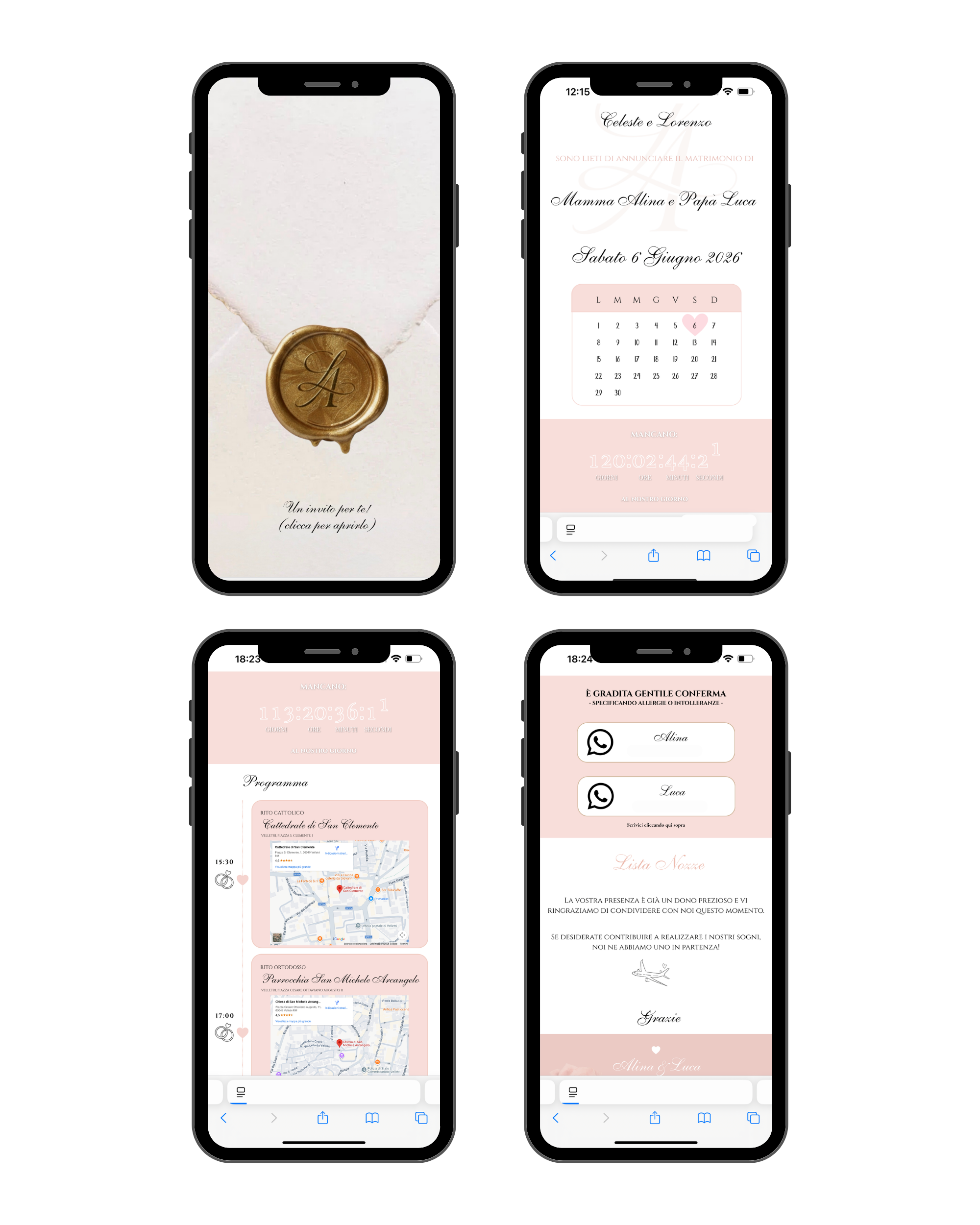 Sito Web Base per Invito al Matrimonio – Elegante, Personalizzabile e Pronto all’Uso