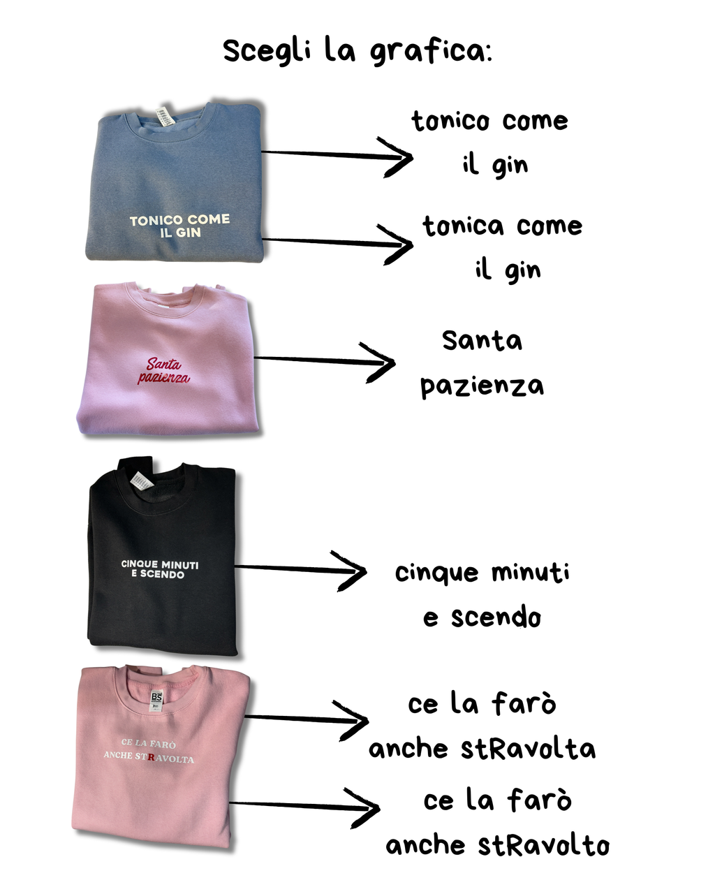 Felpa Nera, Bordeaux, Rosa, Celeste, Verde, Beige unisex - Personalizzabile