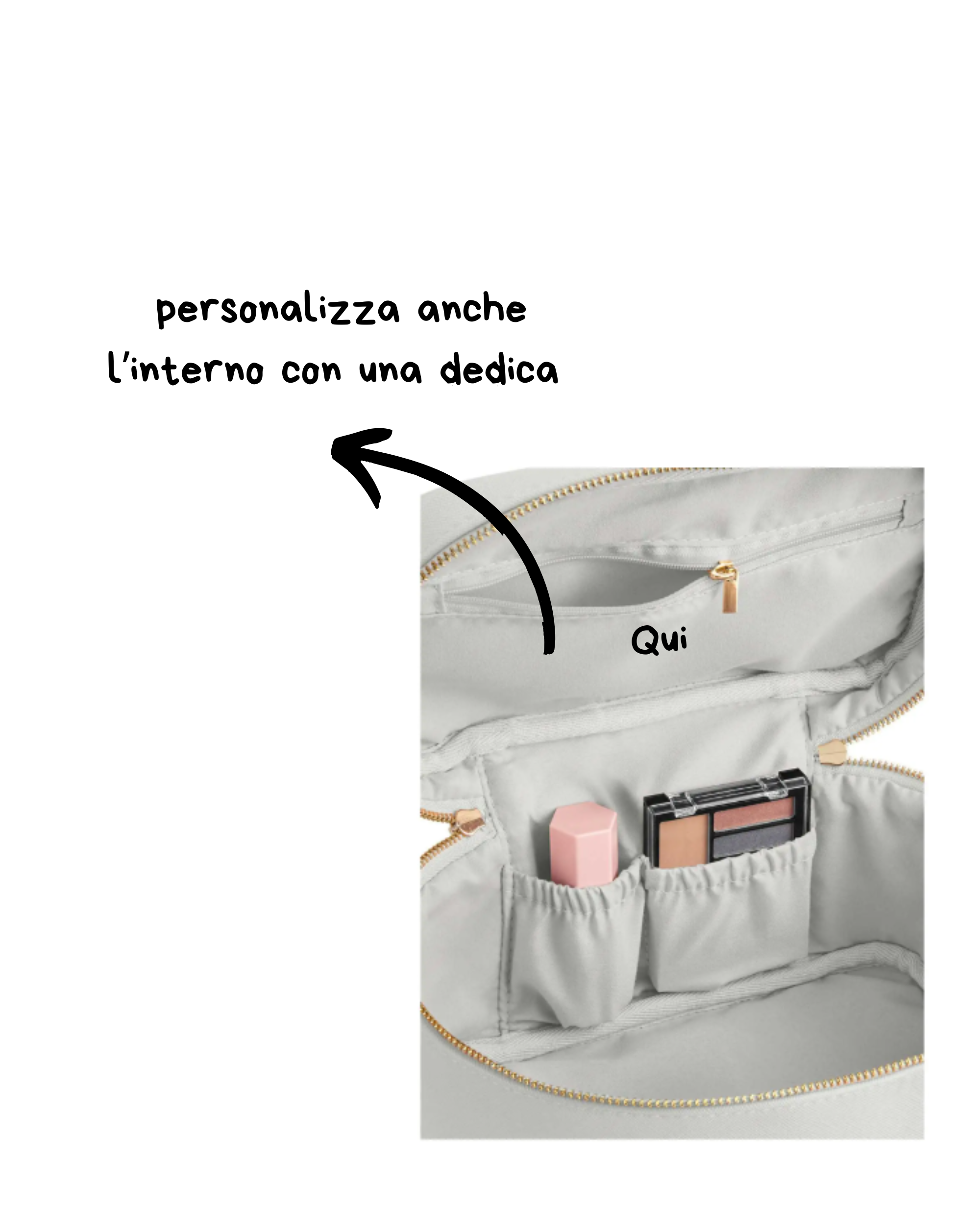 Beauty Case Vanity in Saffiano, Rosa o Nero - Personalizzabile