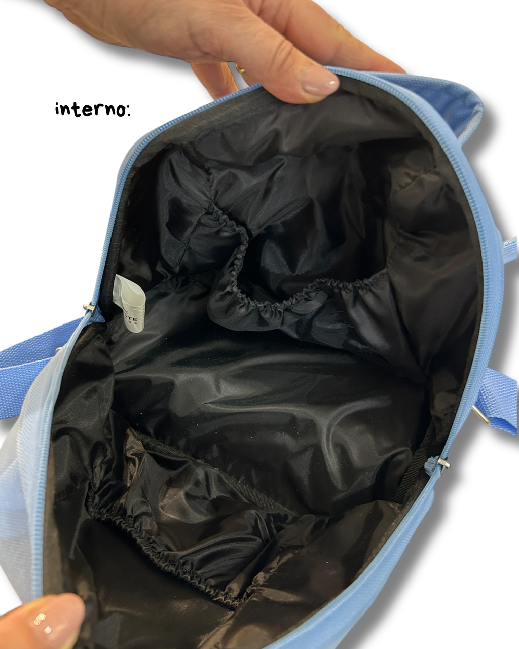 Borsa nascita Lacoste celeste, con tracolla regola regolabile e cerniere zip - Personalizzabile