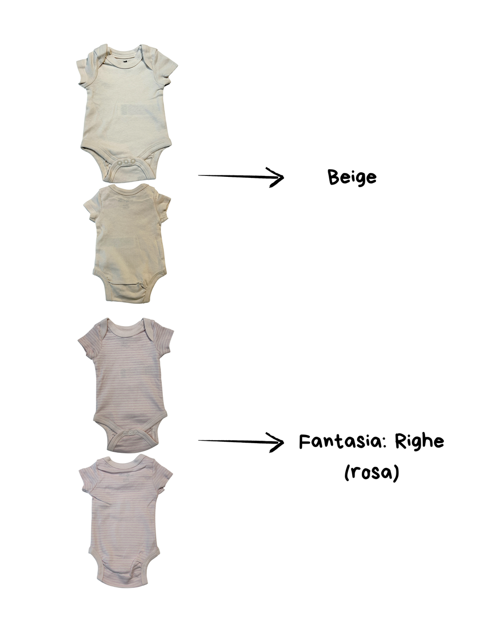 Baby Body in cotone, Manica Corta Personalizzabile (0/12 mesi) - Vari colori