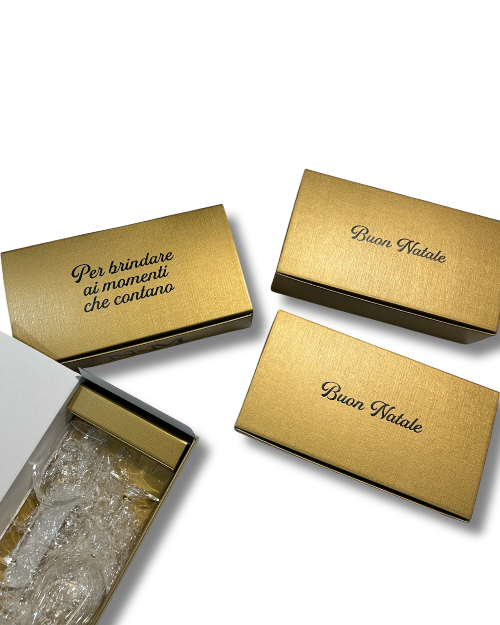 Box regalo nera singola o doppia - Personalizzabile