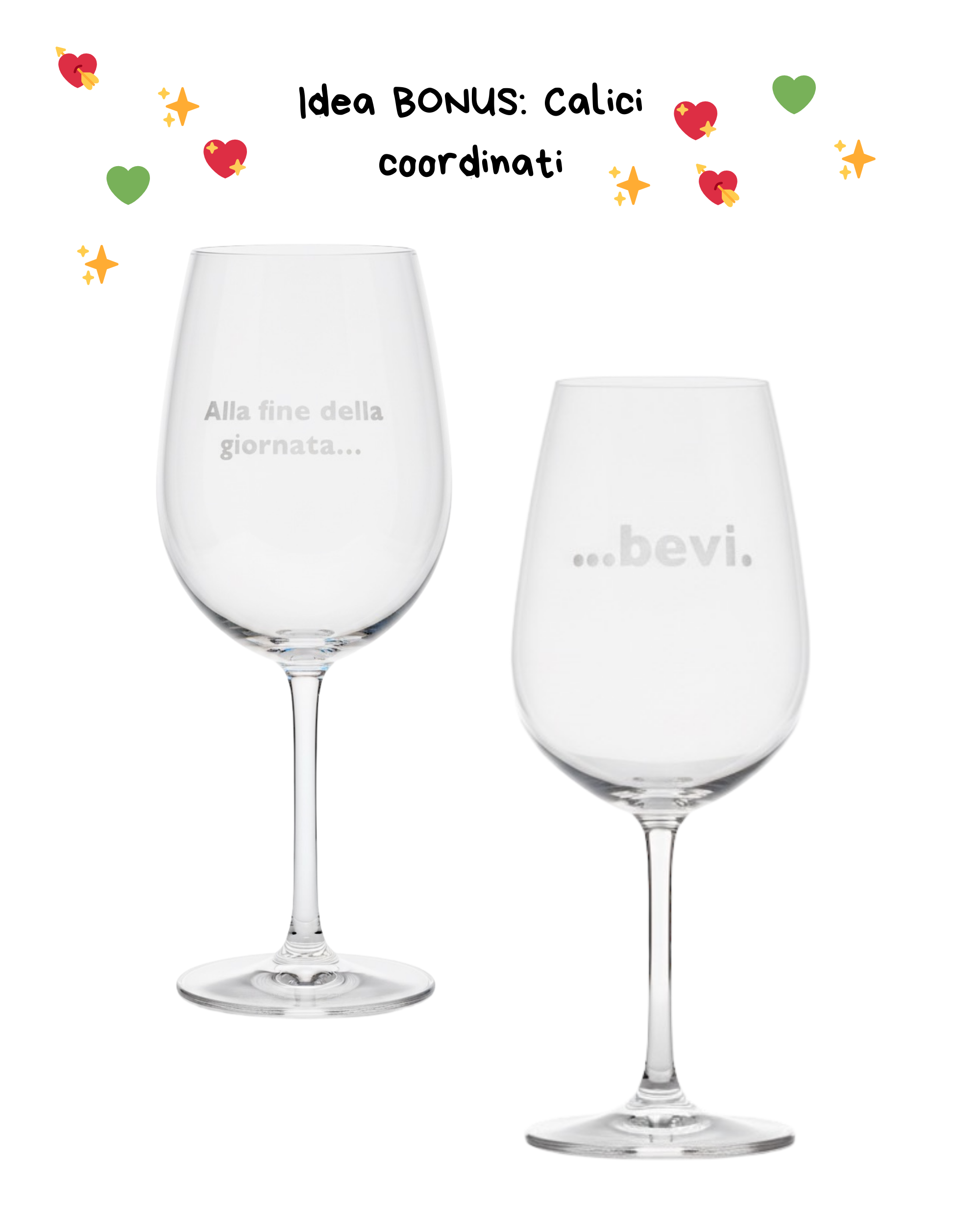 Calici Personalizzati - vino rosso o vino bianco