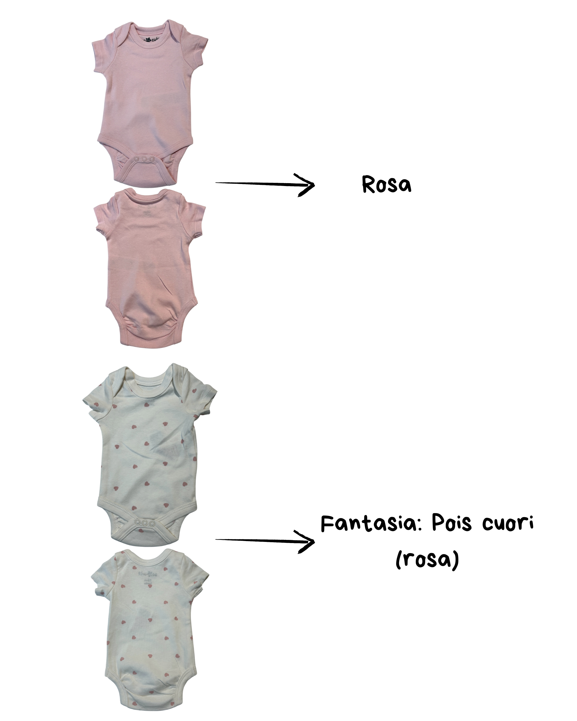 Baby Body in cotone, Manica Corta Personalizzabile (0/12 mesi) - Vari colori