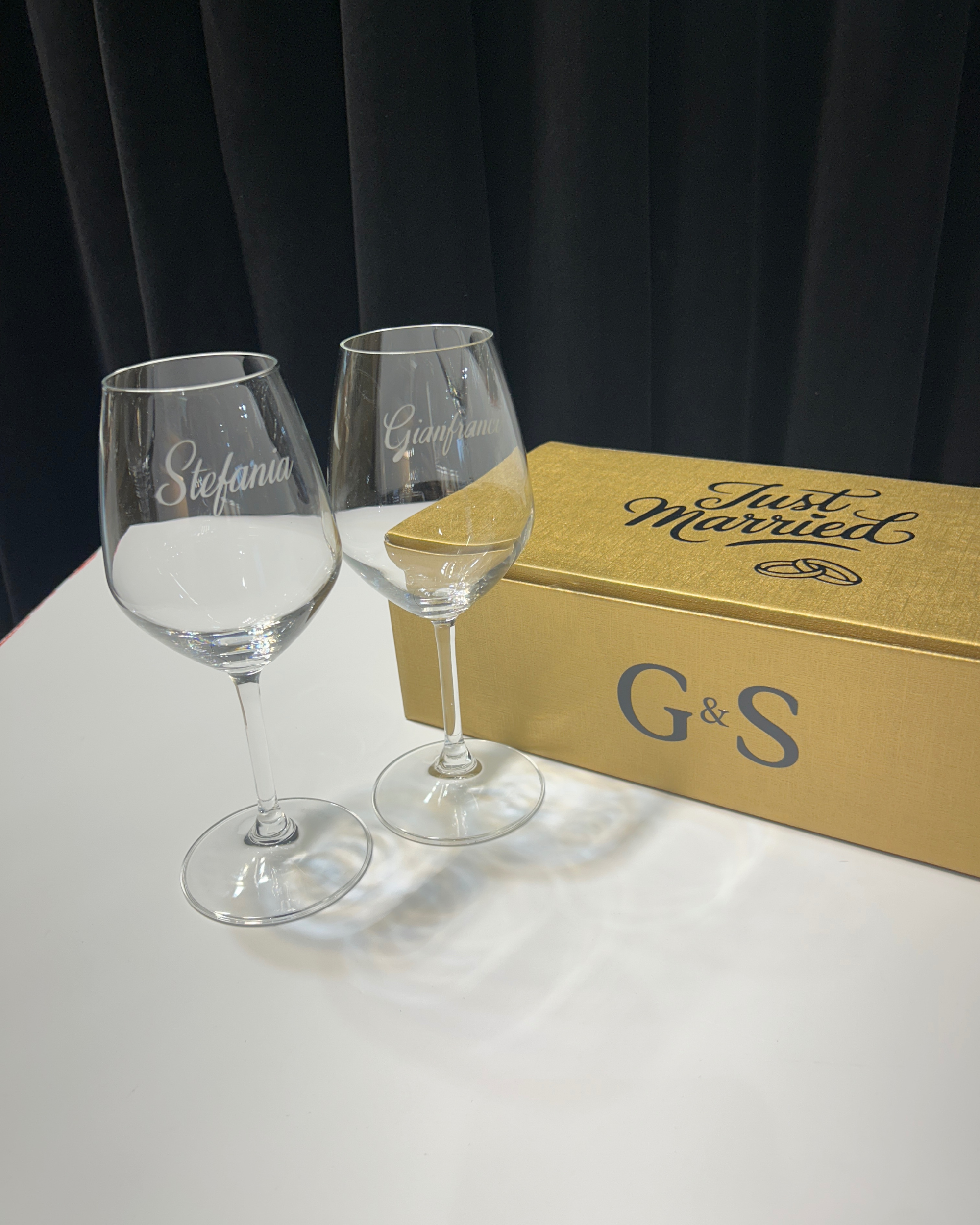 Box regalo nera singola o doppia - Personalizzabile