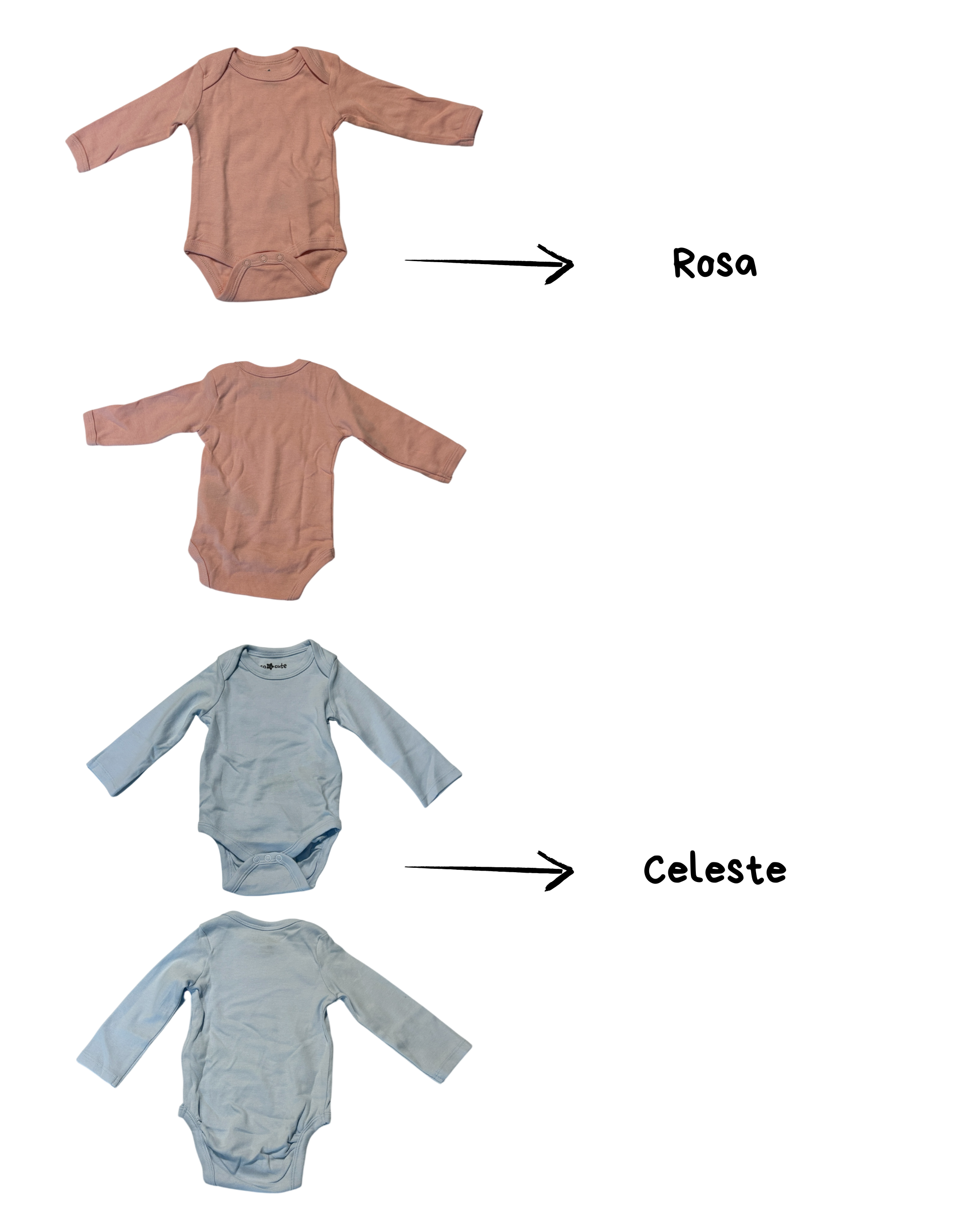 Baby Body in cotone, Manica Lunga Personalizzabile (0/18 mesi) - Vari colori