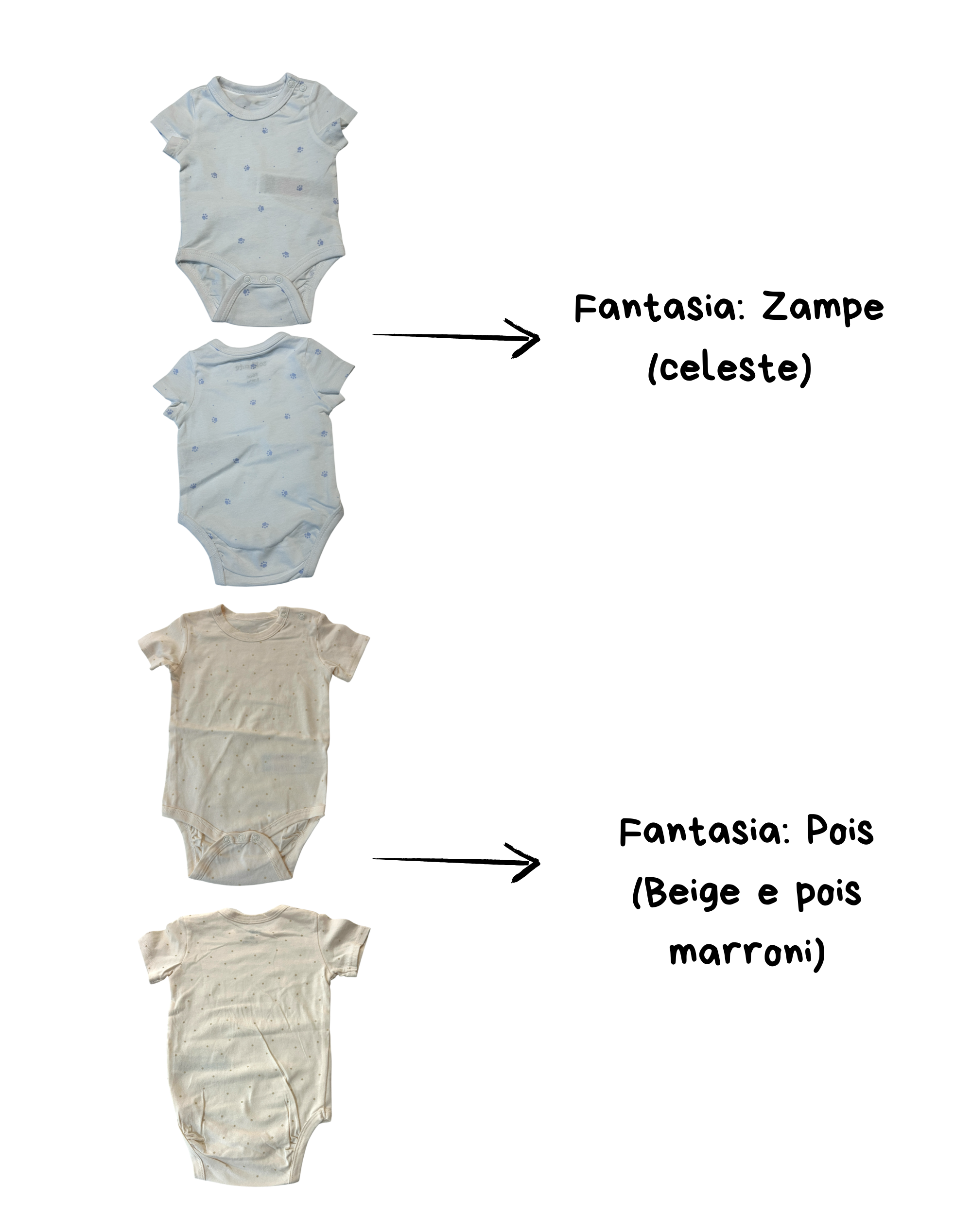 Baby Body in cotone, Manica Corta Personalizzabile (0/12 mesi) - Vari colori