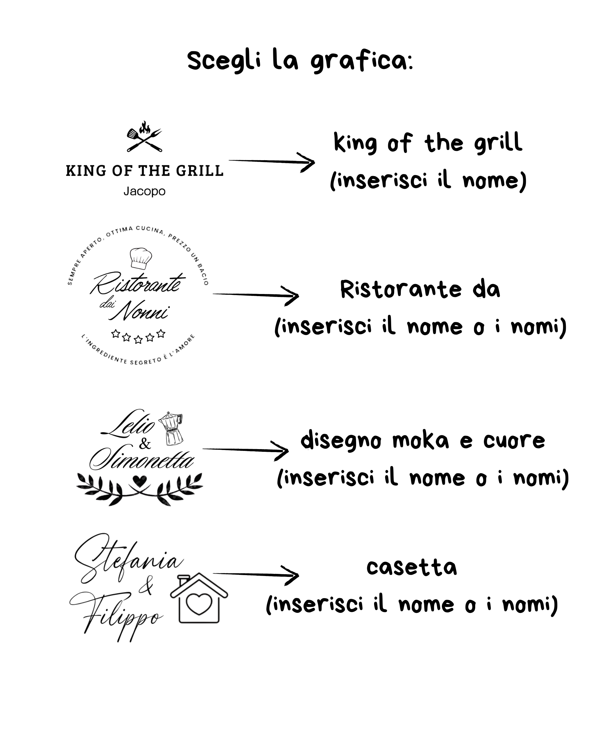 Tagliere in legno varie misure con foro per appendere, incisione laser - Personalizzabiole