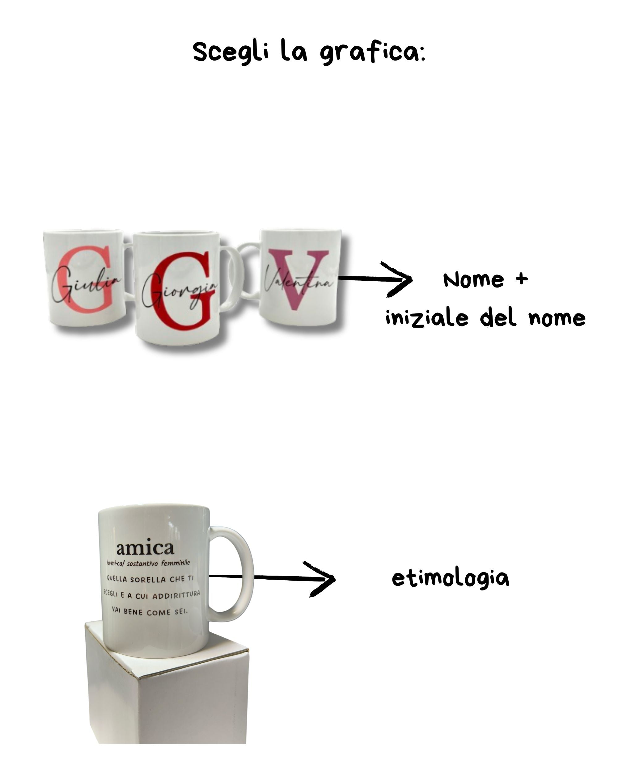 Tazza in ceramica bianca - personalizzabile